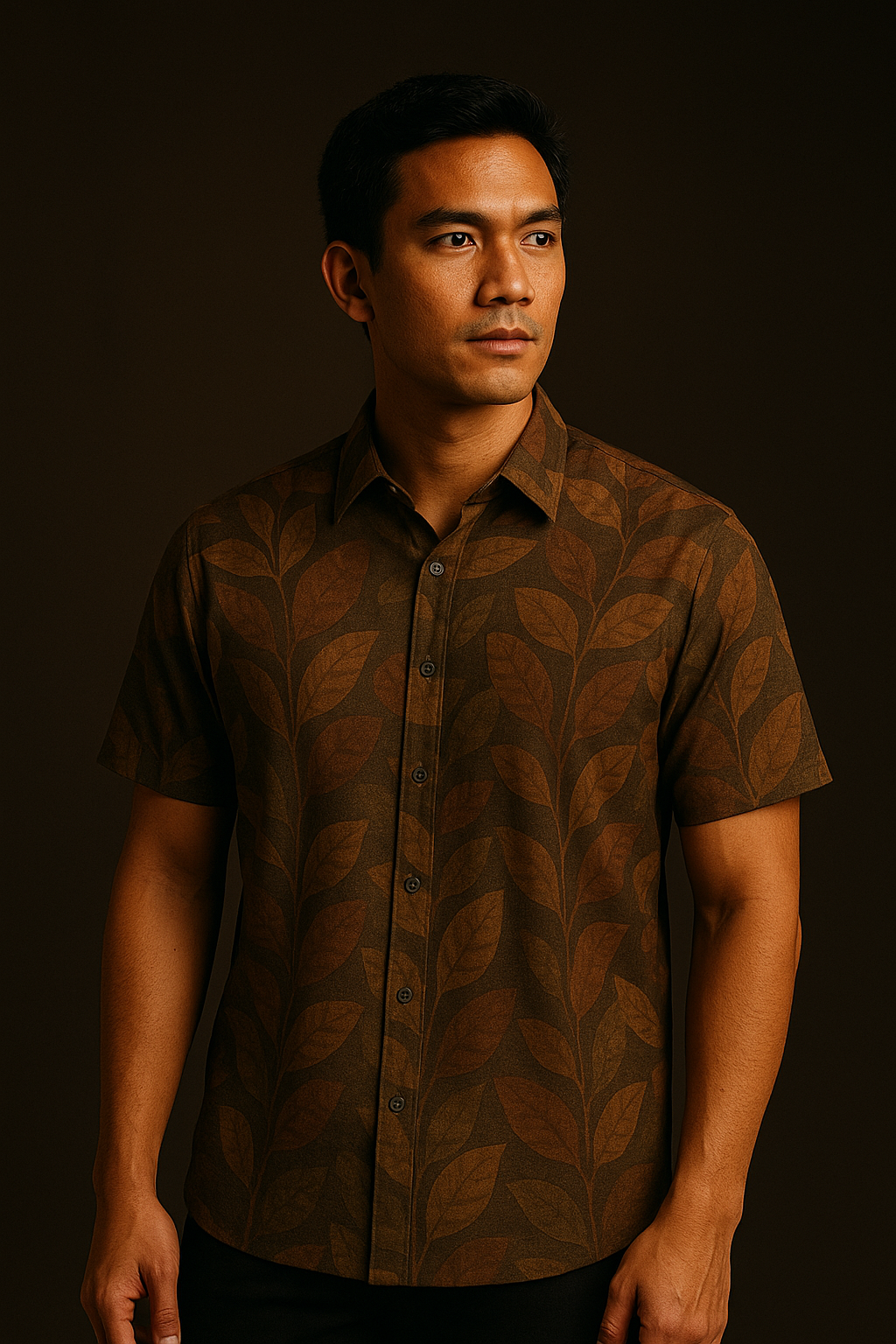 kemeja earth tone