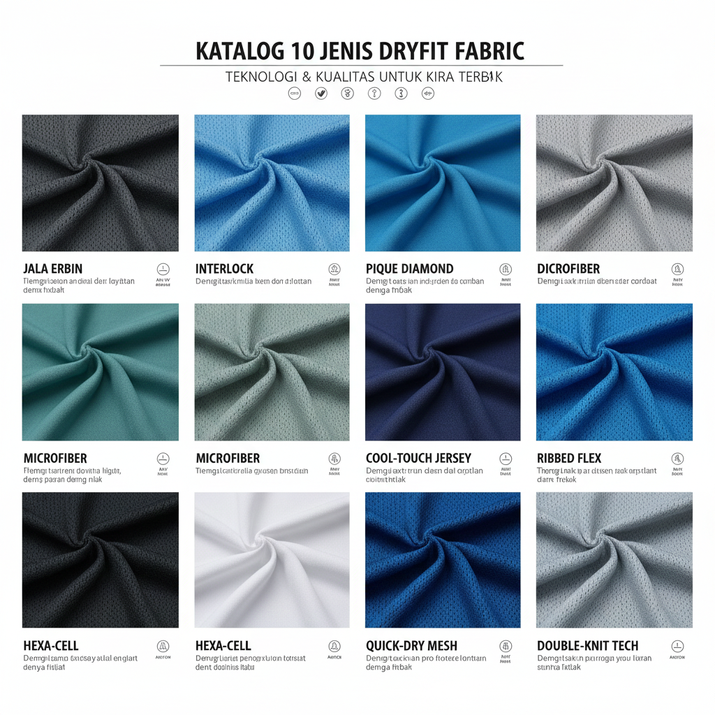 Dari Sisik Ikan hingga Gelombang (Wave): Katalog 10 Jenis Dryfit dan Kegunaannya di Indonesia?