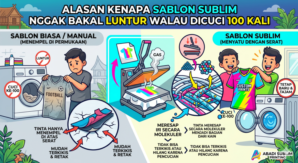 Alasan Kenapa Sablon Sublim Nggak Bakal Luntur Walau Dicuci 100 Kali
