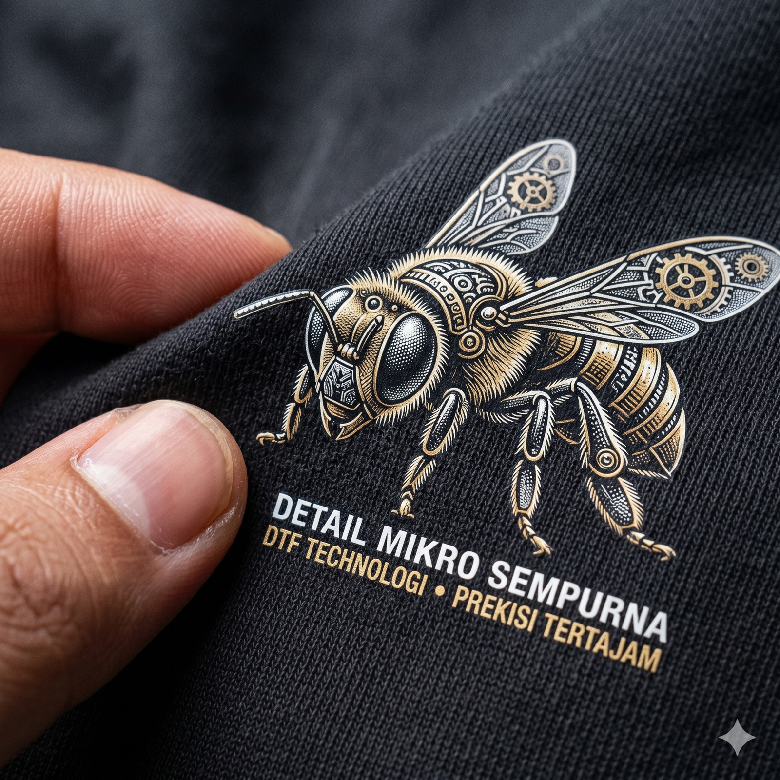 Merinding! Detail Gambar Sekecil Ini Bisa Dicetak Sempurna Pakai DTF