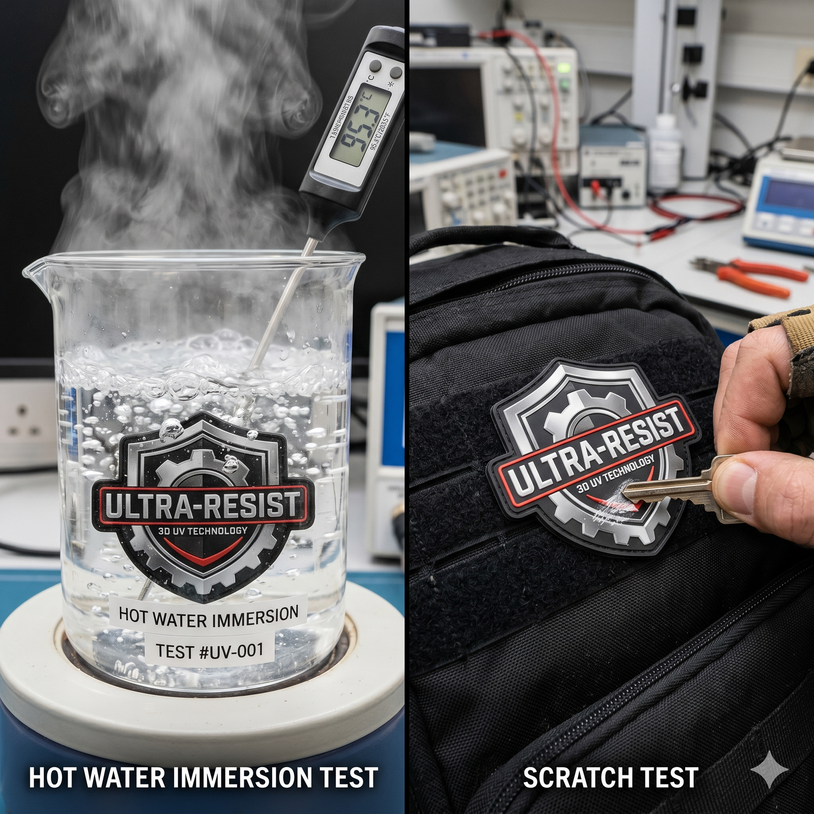 Eksperimen Gila: Direndam Air Panas & Digores Kunci, Seberapa Kuat 3D UV Patch?