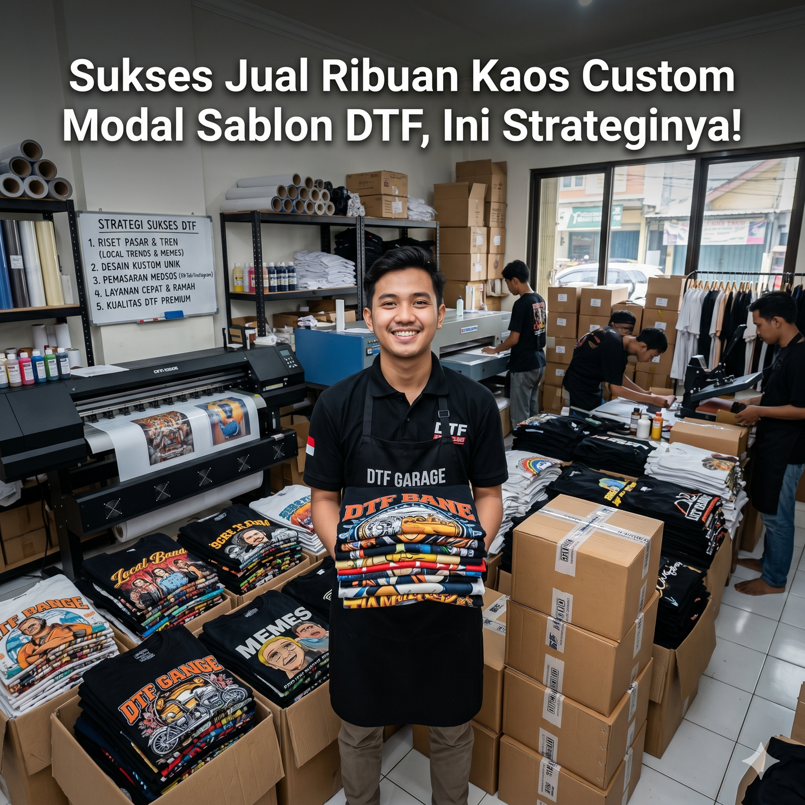 Sukses Jual Ribuan Kaos Custom Modal Sablon DTF, Ini Strateginya!
